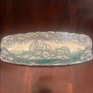 Ceramic Floral and Animal Design Platter